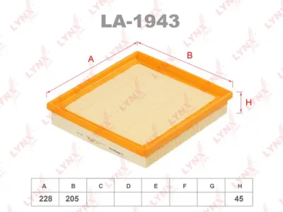 LA-1943 LYNXAUTO Воздушный фильтр