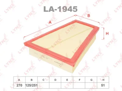 LA-1945 LYNXAUTO Воздушный фильтр