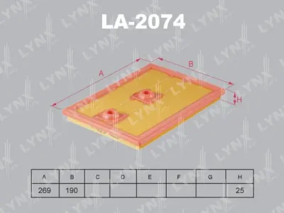 LA-2074 LYNXAUTO Воздушный фильтр