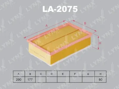 LA-2075 LYNXAUTO Воздушный фильтр