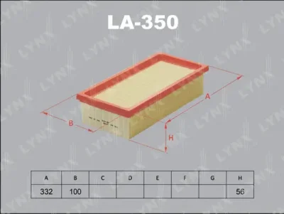 LA-350 LYNXAUTO Воздушный фильтр