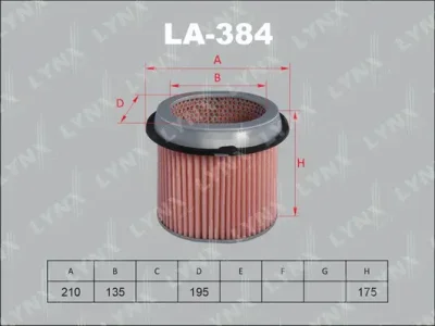 LA-384 LYNXAUTO Воздушный фильтр