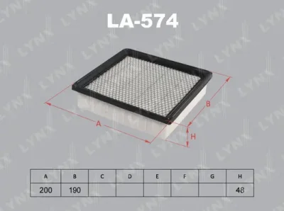 LA-574 LYNXAUTO Воздушный фильтр