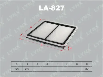 LA-827 LYNXAUTO Воздушный фильтр