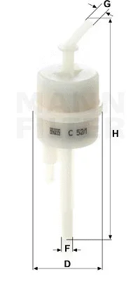 Фильтр, вентиляция - топливный бак MANN C 52/1