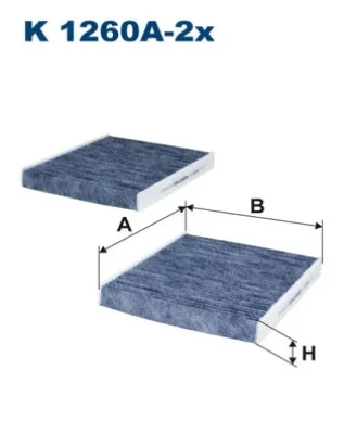 K1260A-2x FILTRON Фильтр, воздух во внутренном пространстве