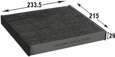 AC106C JS ASAKASHI Фильтр, воздух во внутренном пространстве
