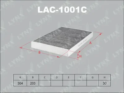 LAC-1001C LYNXAUTO Фильтр, воздух во внутренном пространстве