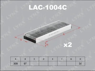 LAC-1004C LYNXAUTO Фильтр, воздух во внутренном пространстве