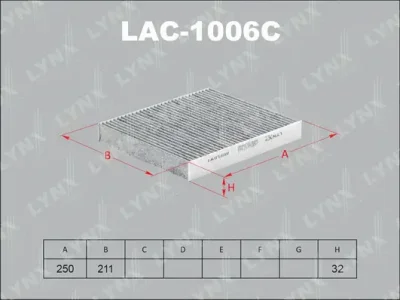 LAC-1006C LYNXAUTO Фильтр, воздух во внутренном пространстве