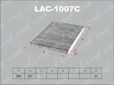 LAC-1007C LYNXAUTO Фильтр, воздух во внутренном пространстве