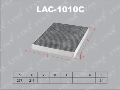 LAC-1010C LYNXAUTO Фильтр, воздух во внутренном пространстве