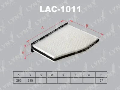 LAC-1011 LYNXAUTO Фильтр, воздух во внутренном пространстве