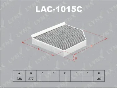 LAC-1015C LYNXAUTO Фильтр, воздух во внутренном пространстве