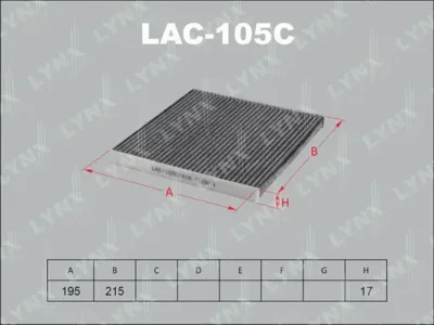LAC-105C LYNXAUTO Фильтр, воздух во внутренном пространстве