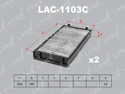 LAC-1103C LYNXAUTO Фильтр, воздух во внутренном пространстве