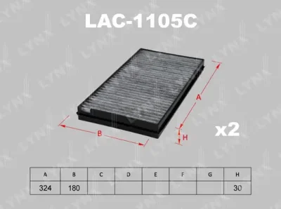 LAC-1105C LYNXAUTO Фильтр, воздух во внутренном пространстве