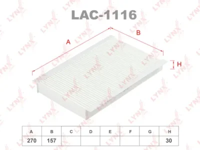 LAC-1116 LYNXAUTO Фильтр, воздух во внутренном пространстве