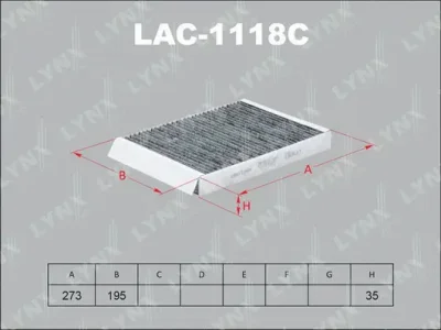 LAC-1118C LYNXAUTO Фильтр, воздух во внутренном пространстве