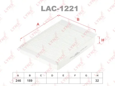 LAC-1221 LYNXAUTO Фильтр, воздух во внутренном пространстве
