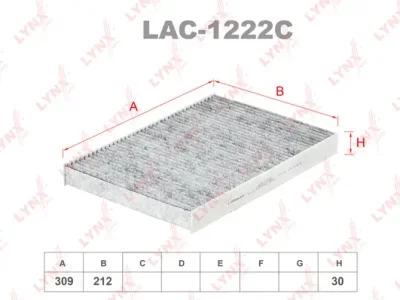 LAC-1222C LYNXAUTO Фильтр, воздух во внутренном пространстве