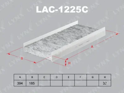 LAC-1225C LYNXAUTO Фильтр, воздух во внутренном пространстве