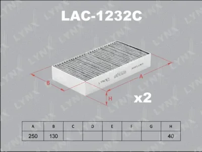 LAC-1232C LYNXAUTO Фильтр, воздух во внутренном пространстве