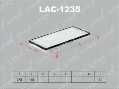 LAC-1235 LYNXAUTO Фильтр, воздух во внутренном пространстве