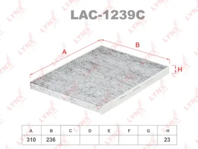 LAC-1239C LYNXAUTO Фильтр, воздух во внутренном пространстве