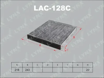 Фильтр, воздух во внутренном пространстве LYNXAUTO LAC-128C