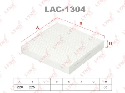 LAC-1304 LYNXAUTO Фильтр, воздух во внутренном пространстве