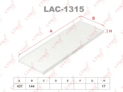 LAC-1315 LYNXAUTO Фильтр, воздух во внутренном пространстве