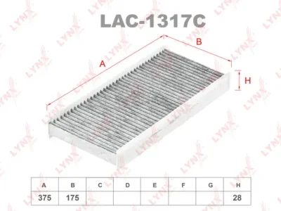 LAC-1317C LYNXAUTO Фильтр, воздух во внутренном пространстве