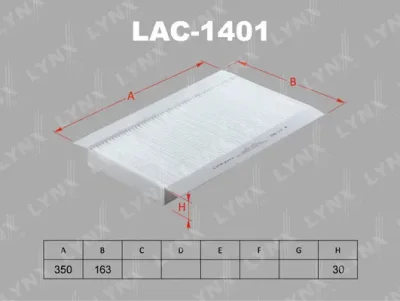 LAC-1401 LYNXAUTO Фильтр, воздух во внутренном пространстве
