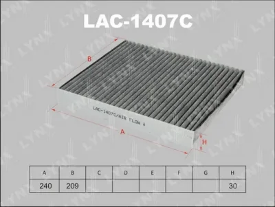 LAC-1407C LYNXAUTO Фильтр, воздух во внутренном пространстве