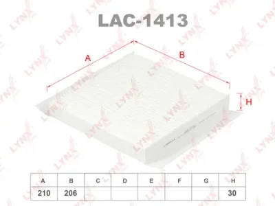 LAC-1413 LYNXAUTO Фильтр, воздух во внутренном пространстве