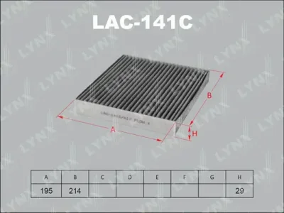 LAC-141C LYNXAUTO Фильтр, воздух во внутренном пространстве
