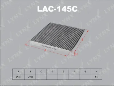 LAC-145C LYNXAUTO Фильтр, воздух во внутренном пространстве