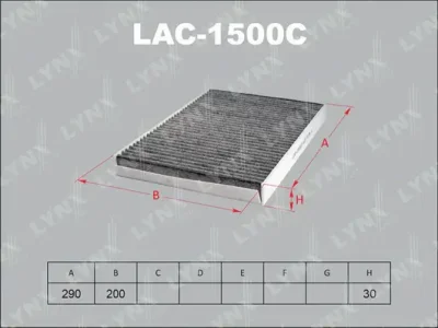LAC-1500C LYNXAUTO Фильтр, воздух во внутренном пространстве