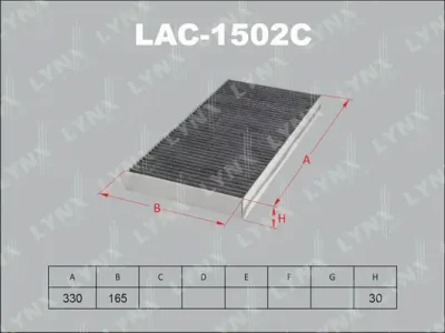 LAC-1502C LYNXAUTO Фильтр, воздух во внутренном пространстве