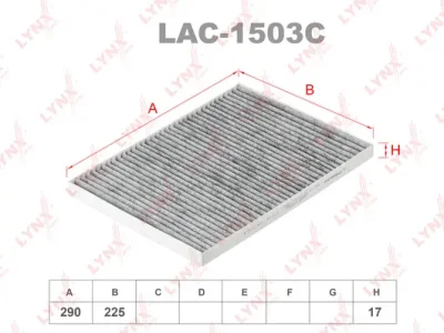 LAC-1503C LYNXAUTO Фильтр, воздух во внутренном пространстве