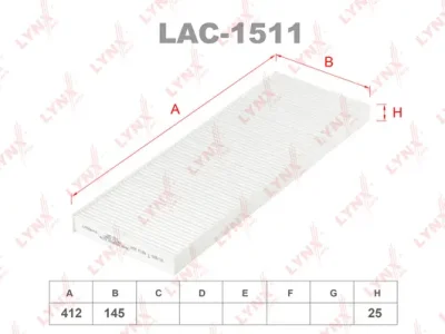 LAC-1511 LYNXAUTO Фильтр, воздух во внутренном пространстве