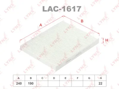 LAC-1617 LYNXAUTO Фильтр, воздух во внутренном пространстве