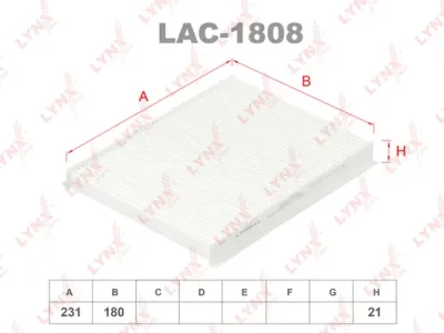 LAC-1808 LYNXAUTO Фильтр, воздух во внутренном пространстве