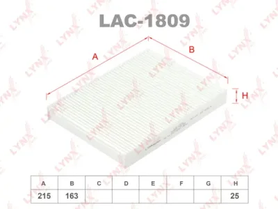 LAC-1809 LYNXAUTO Фильтр, воздух во внутренном пространстве