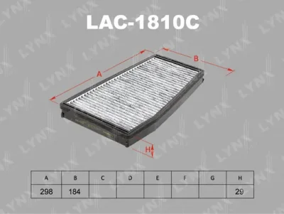 LAC-1810C LYNXAUTO Фильтр, воздух во внутренном пространстве