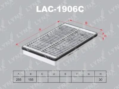 LAC-1906C LYNXAUTO Фильтр, воздух во внутренном пространстве