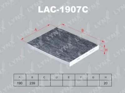LAC-1907C LYNXAUTO Фильтр, воздух во внутренном пространстве