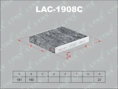 LAC-1908C LYNXAUTO Фильтр, воздух во внутренном пространстве