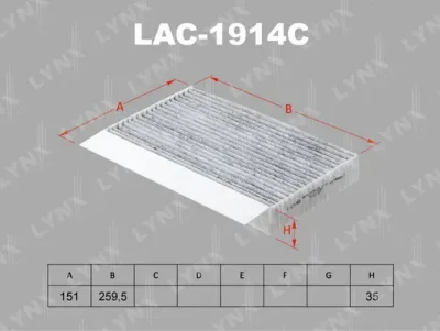 LAC-1914C LYNXAUTO Фильтр, воздух во внутренном пространстве
